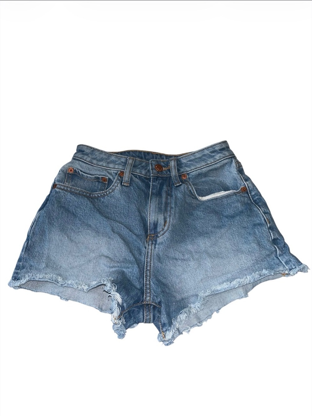 PINK Victoria's Secret Light Blue Distressed Denim Shorts